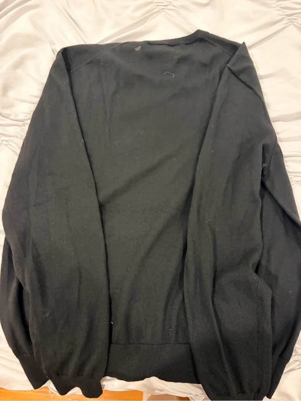 Polo by Ralph Lauren Black V-Neck Sweater with Purple Pony